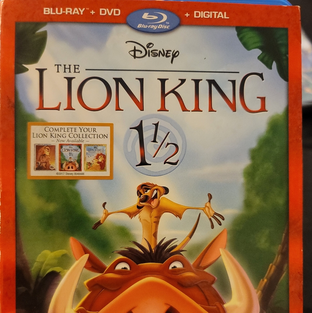Lion king 1/2 dvd and bluray
